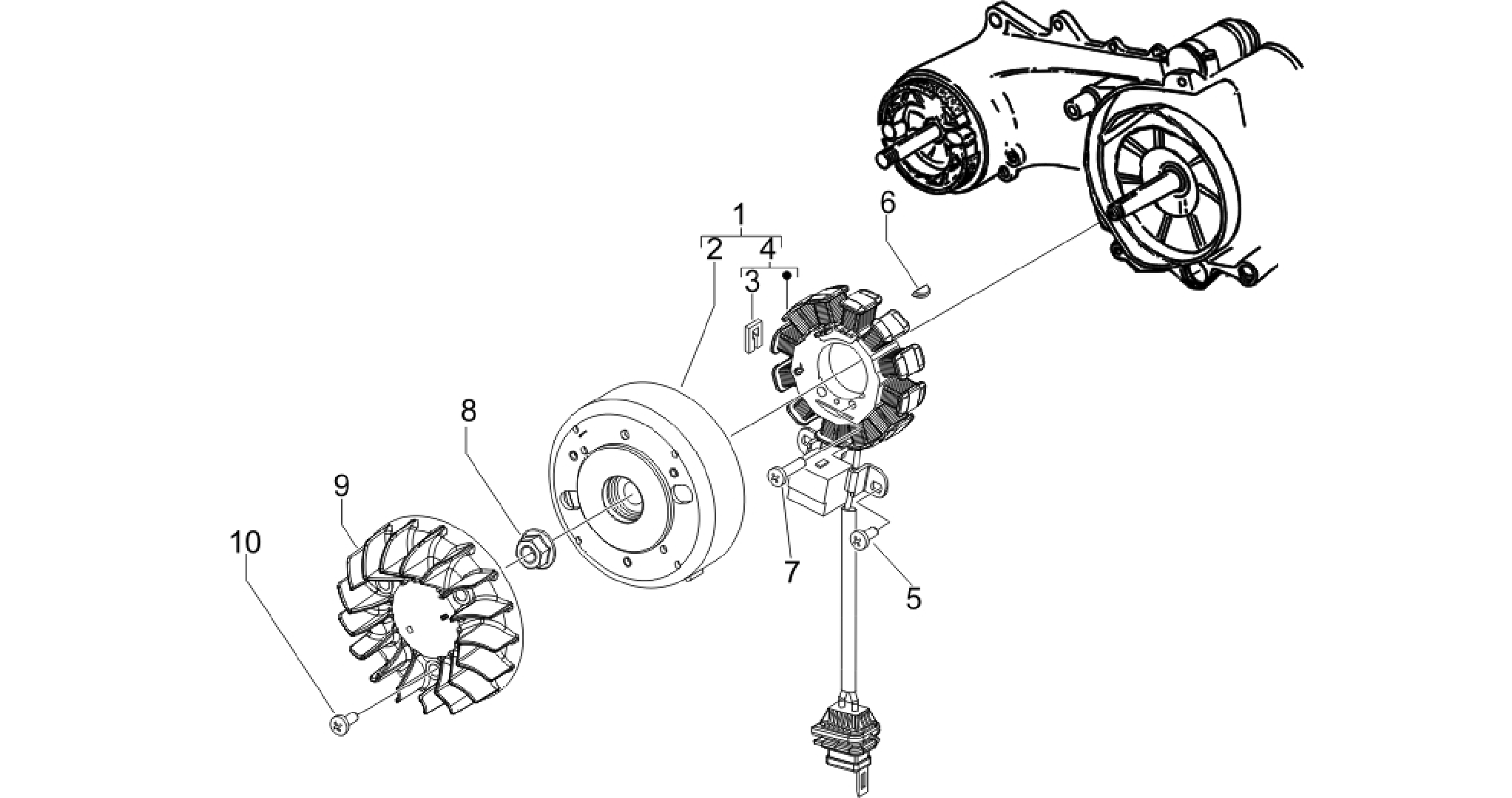 Flywheel magneto