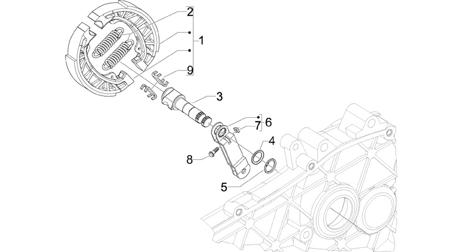 Rear brake - Brake jaw