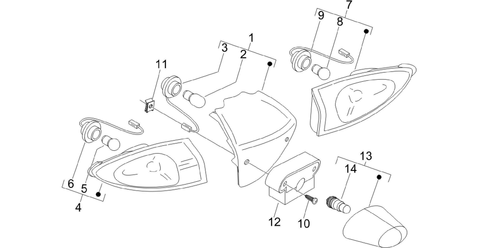 Rear headlamps - Turn signal lamps