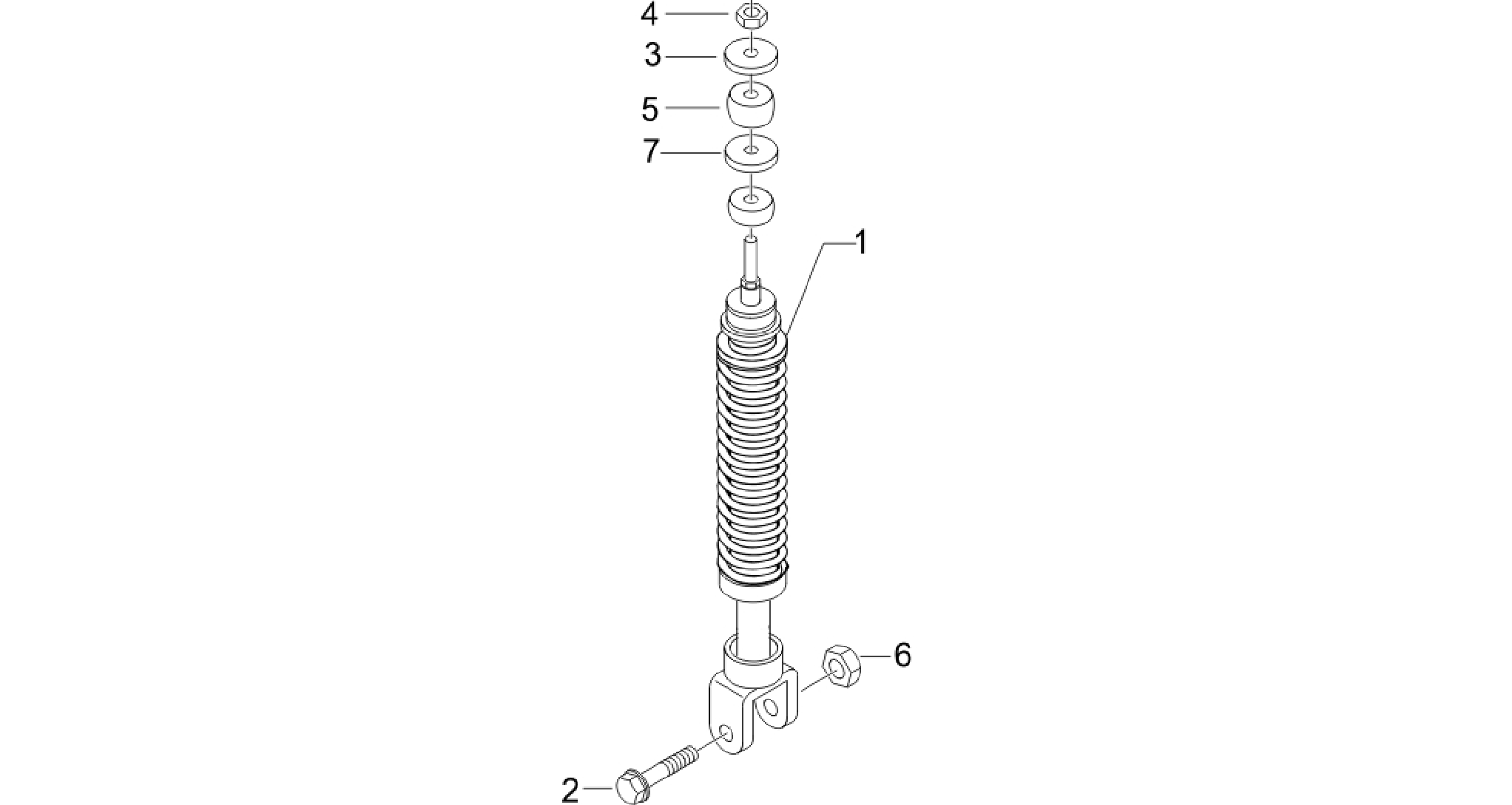 Rear suspension - Shock absorber/s