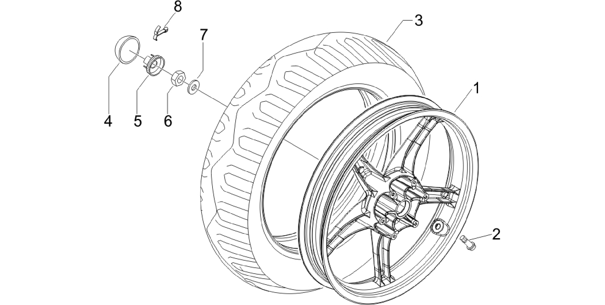 Rear wheel