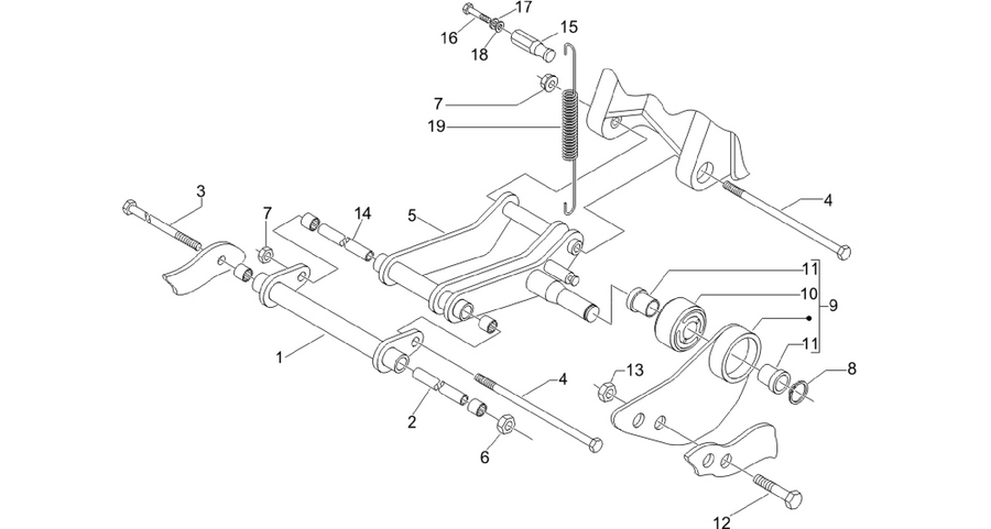 Swinging arm