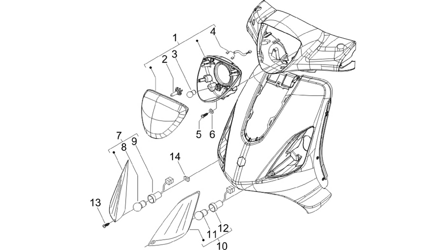 Front headlamps - Turn signal lamps