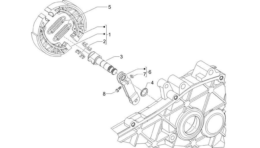 Rear brake - Brake jaw