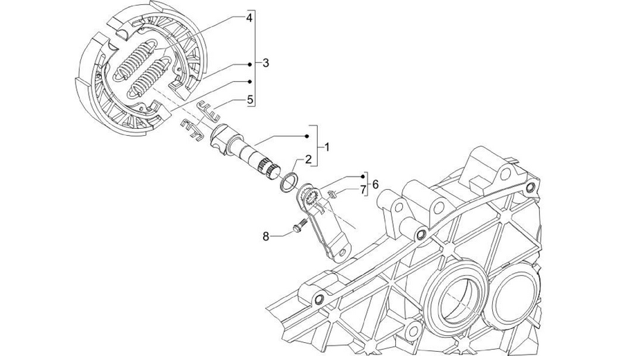 Rear brake - Brake jaw