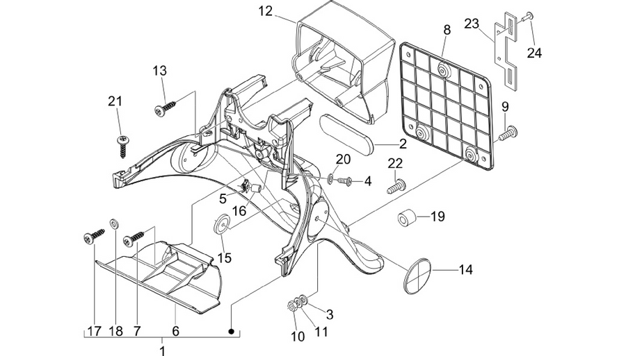 Rear cover - Splash guard