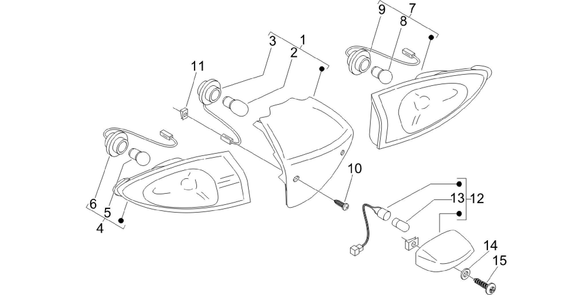 Rear headlamps - Turn signal lamps