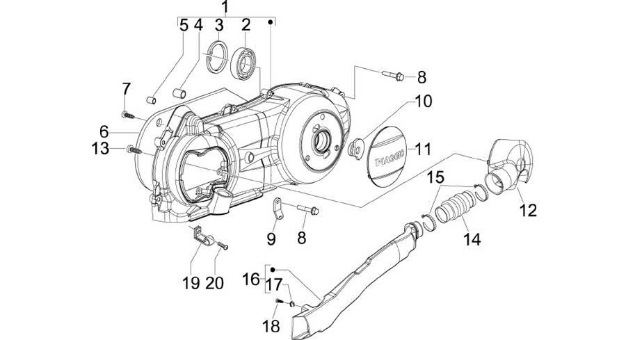 Crankcase cover - Crankcase cooling