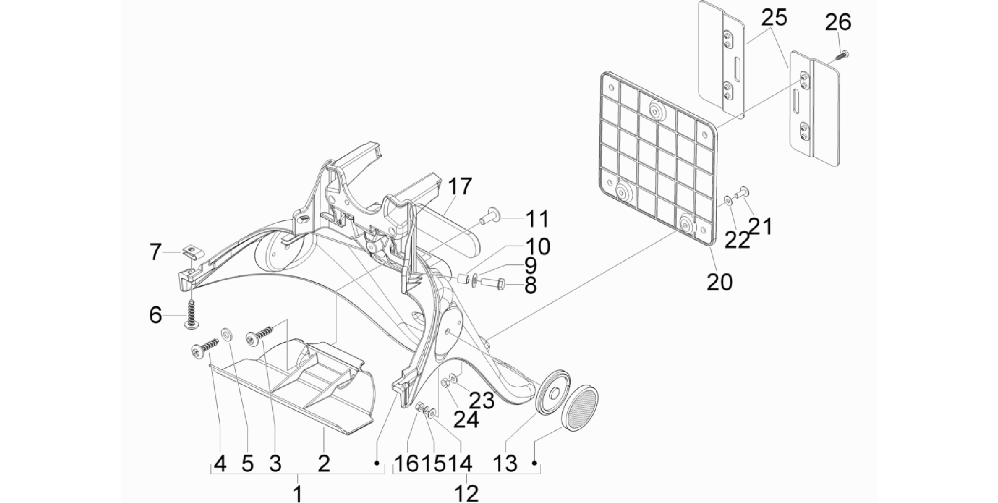 Rear cover - Splash guard