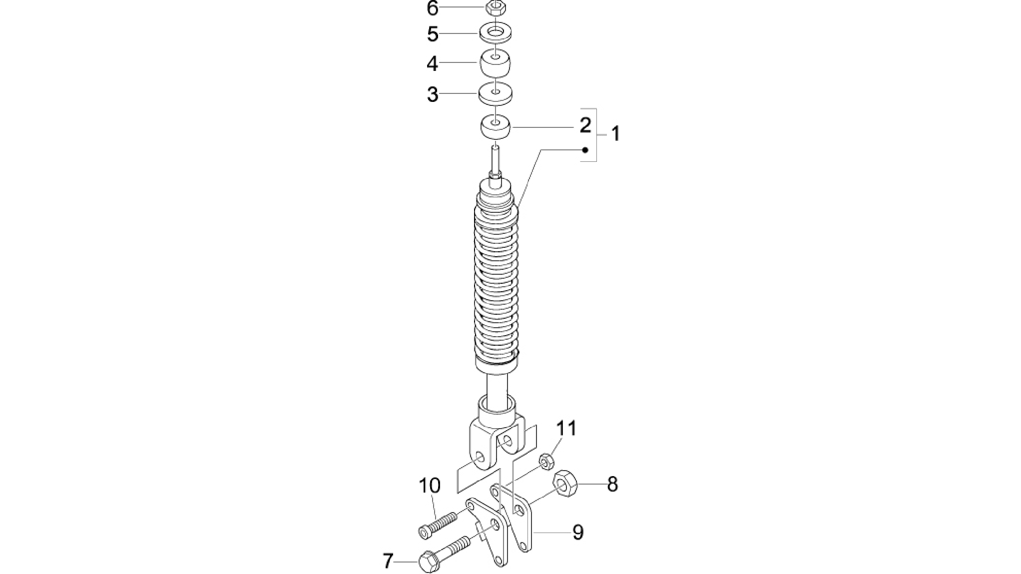 Rear suspension - Shock absorber/s