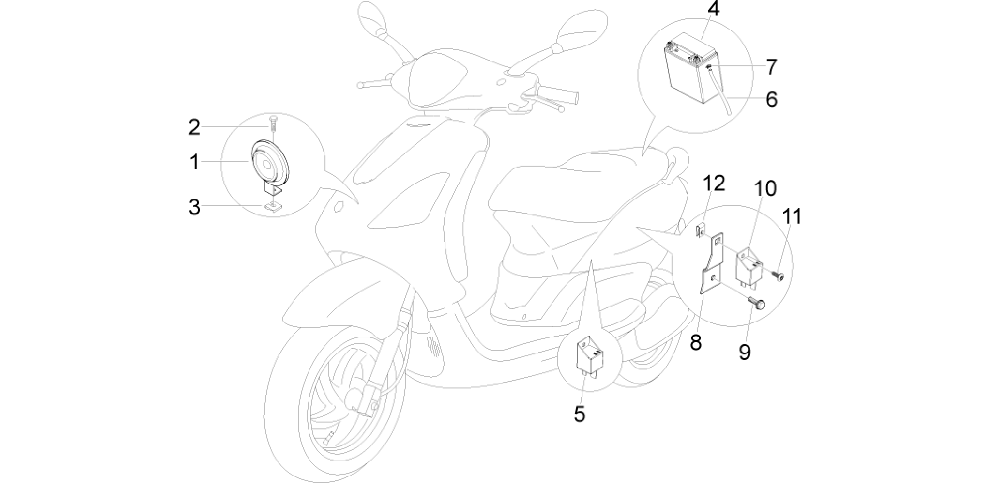 Remote control switches - Battery - Horn