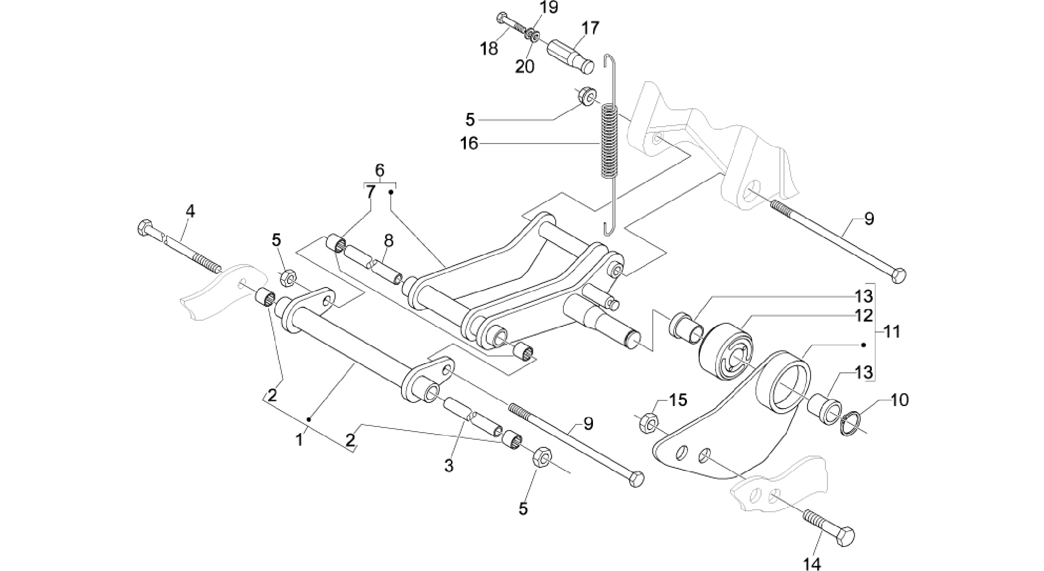 Swinging arm