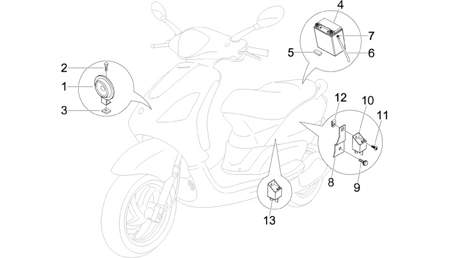 Remote control switches - Battery - Horn