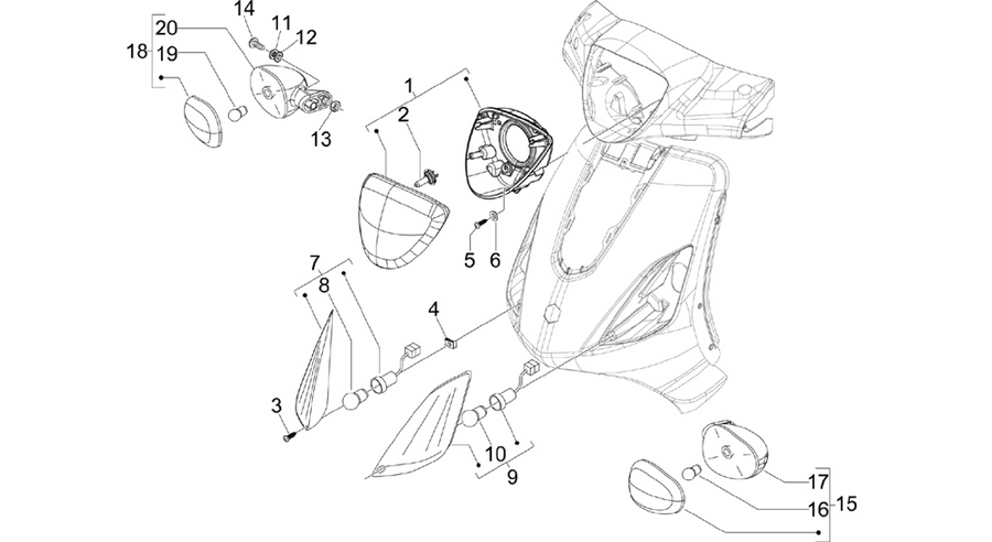 Front headlamps - Turn signal lamps