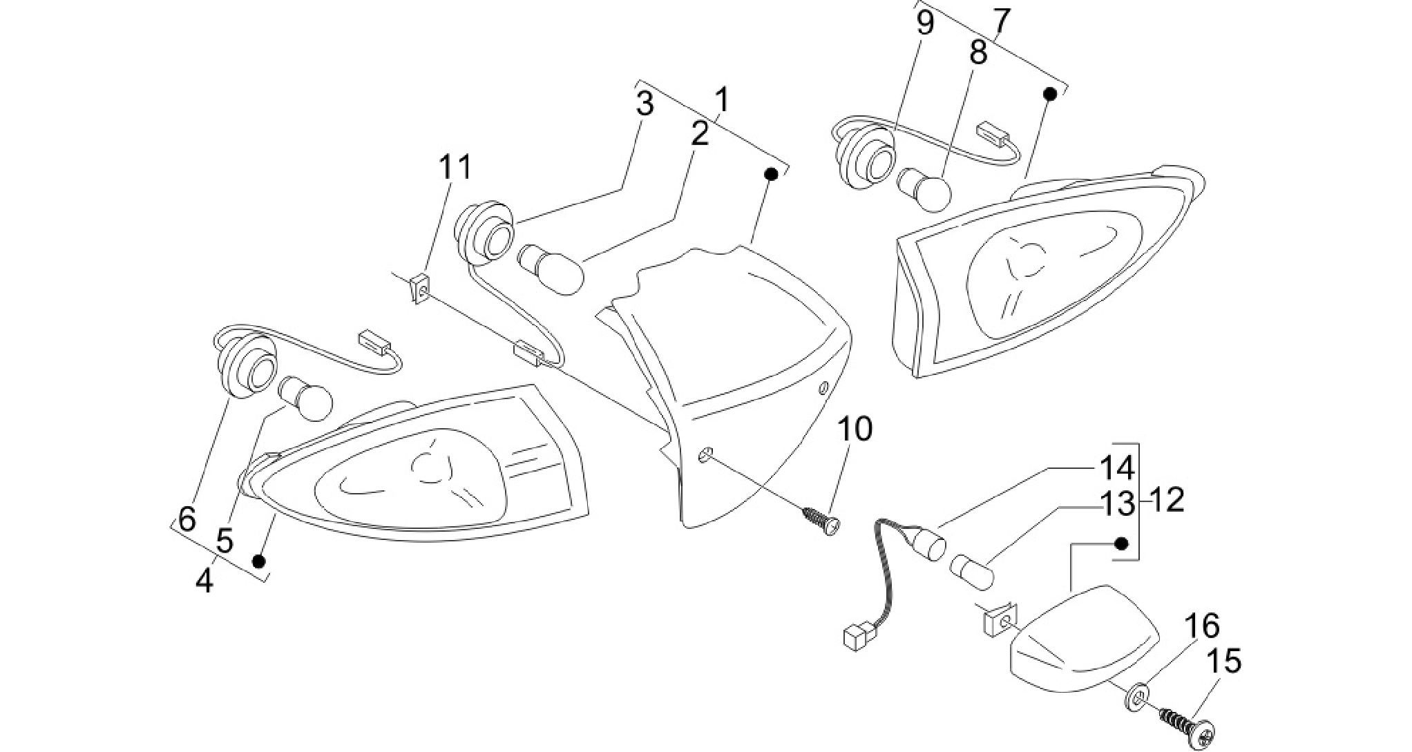 Rear headlamps - Turn signal lamps