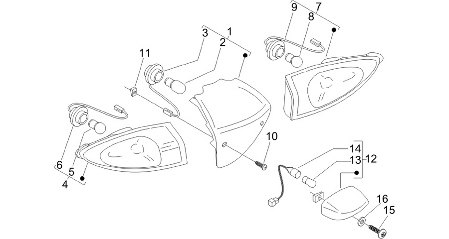 Rear headlamps - Turn signal lamps