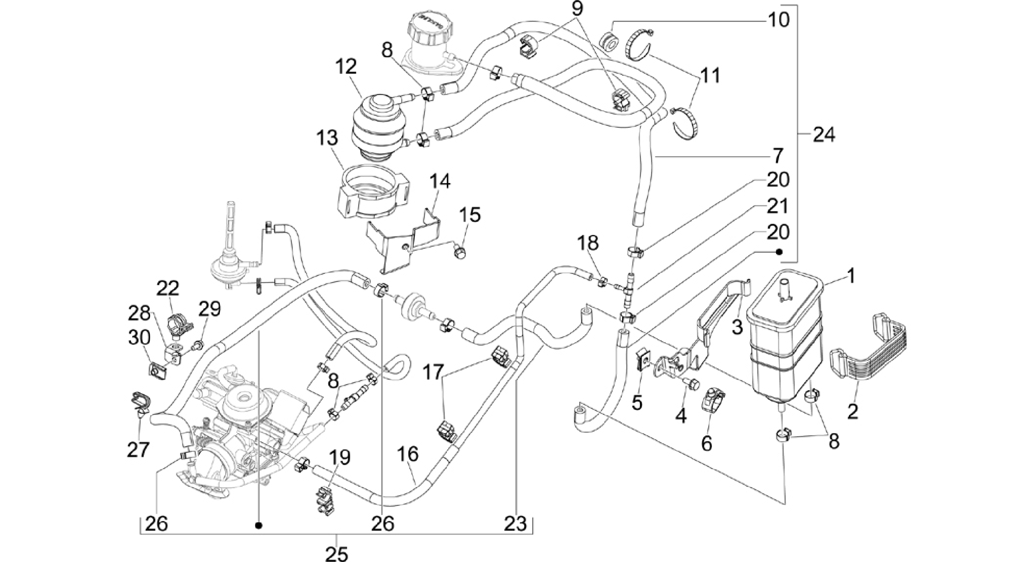 Anti-percolation system