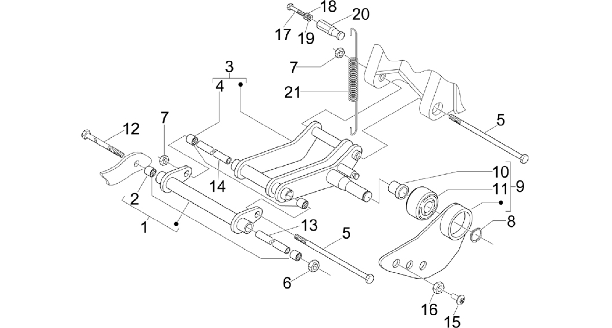 Swinging arm
