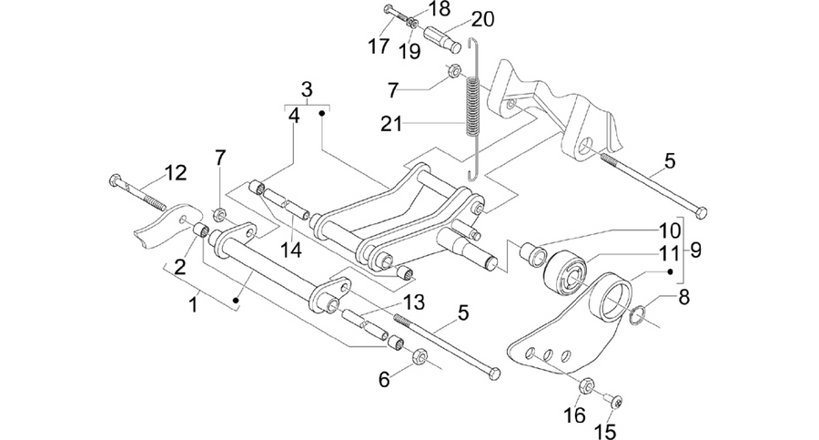 Swinging arm