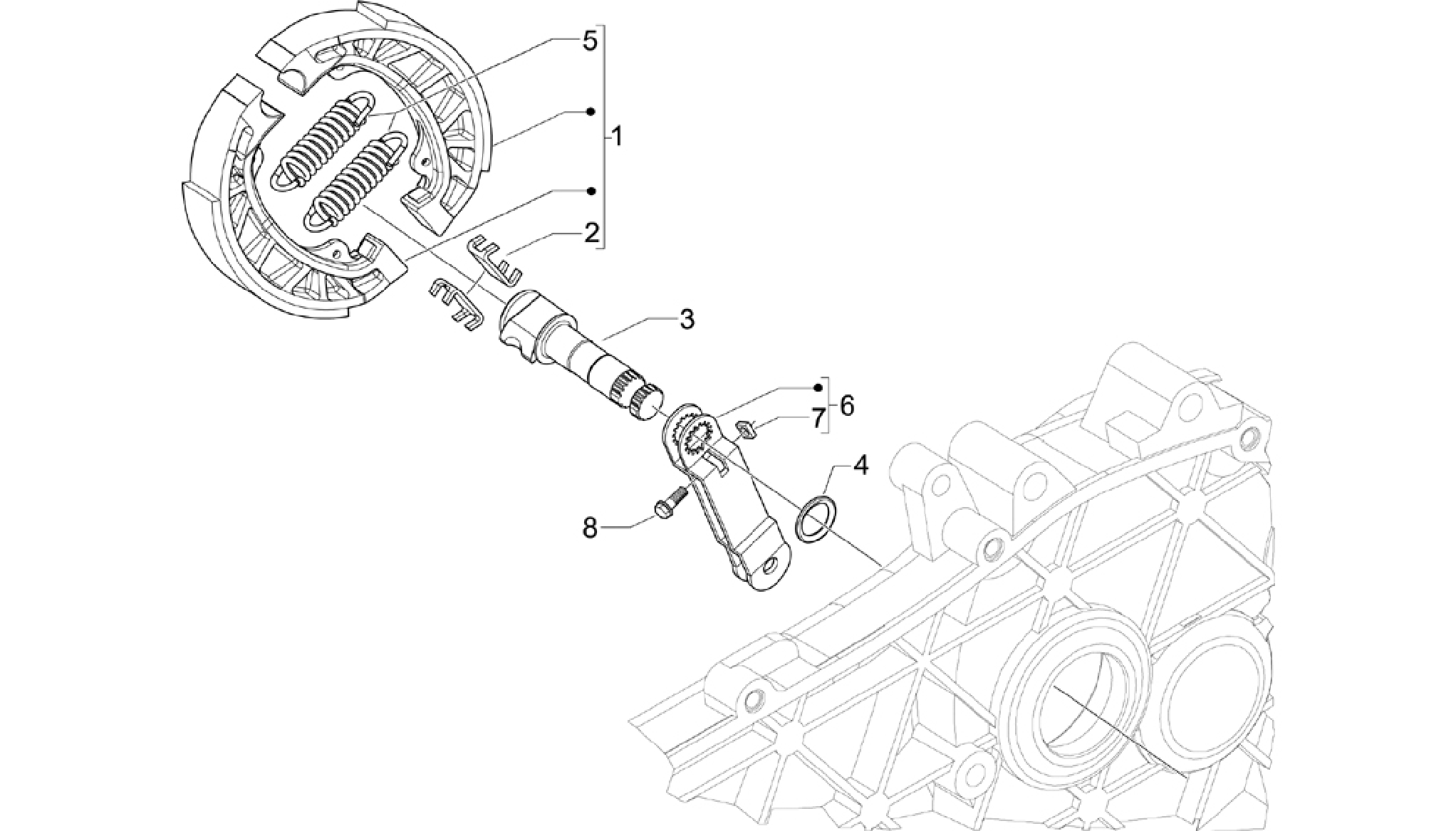 Rear brake - Brake jaw