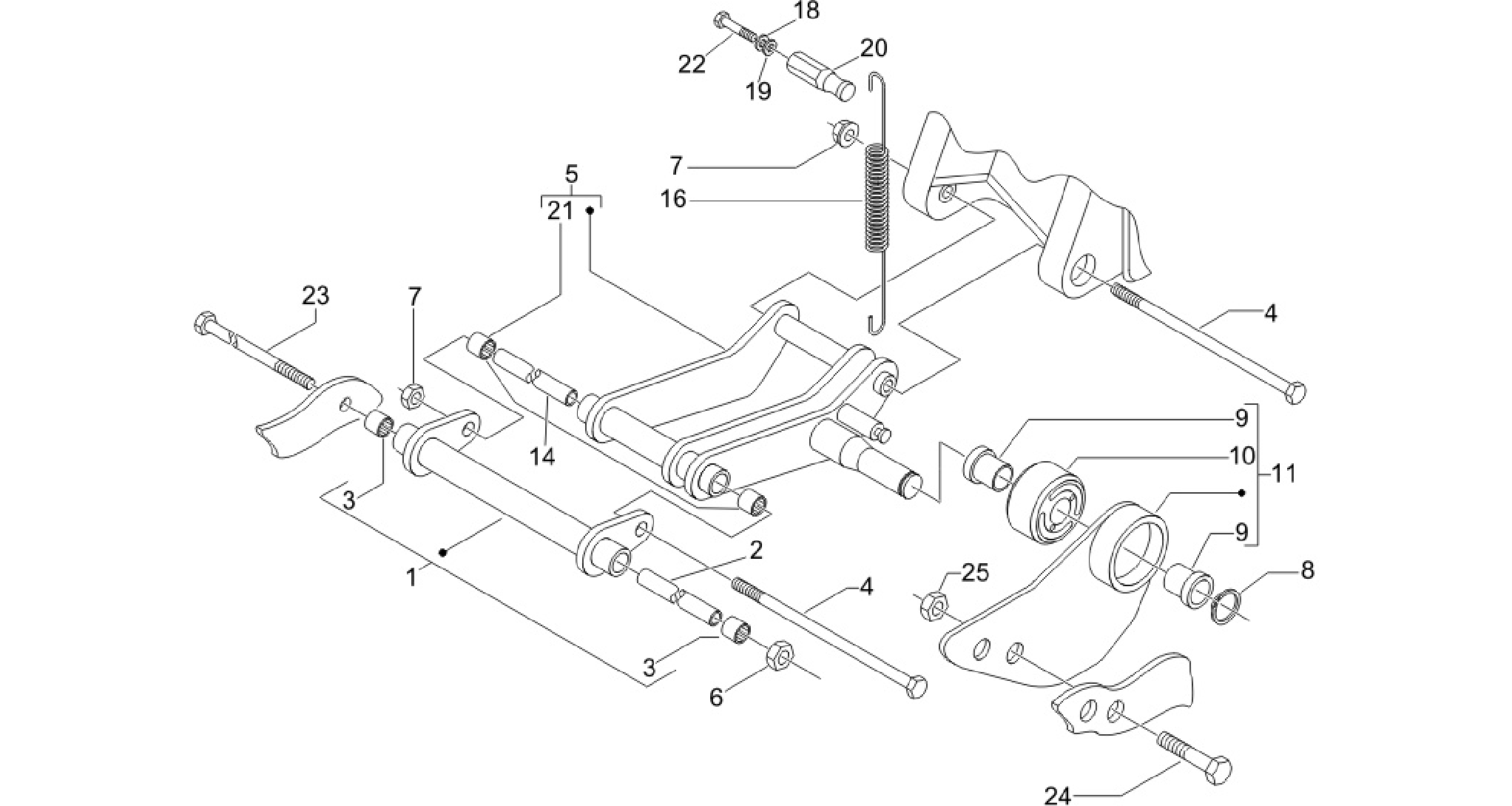 Swinging arm