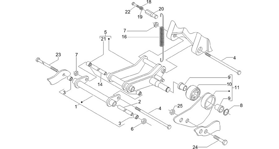 Swinging arm