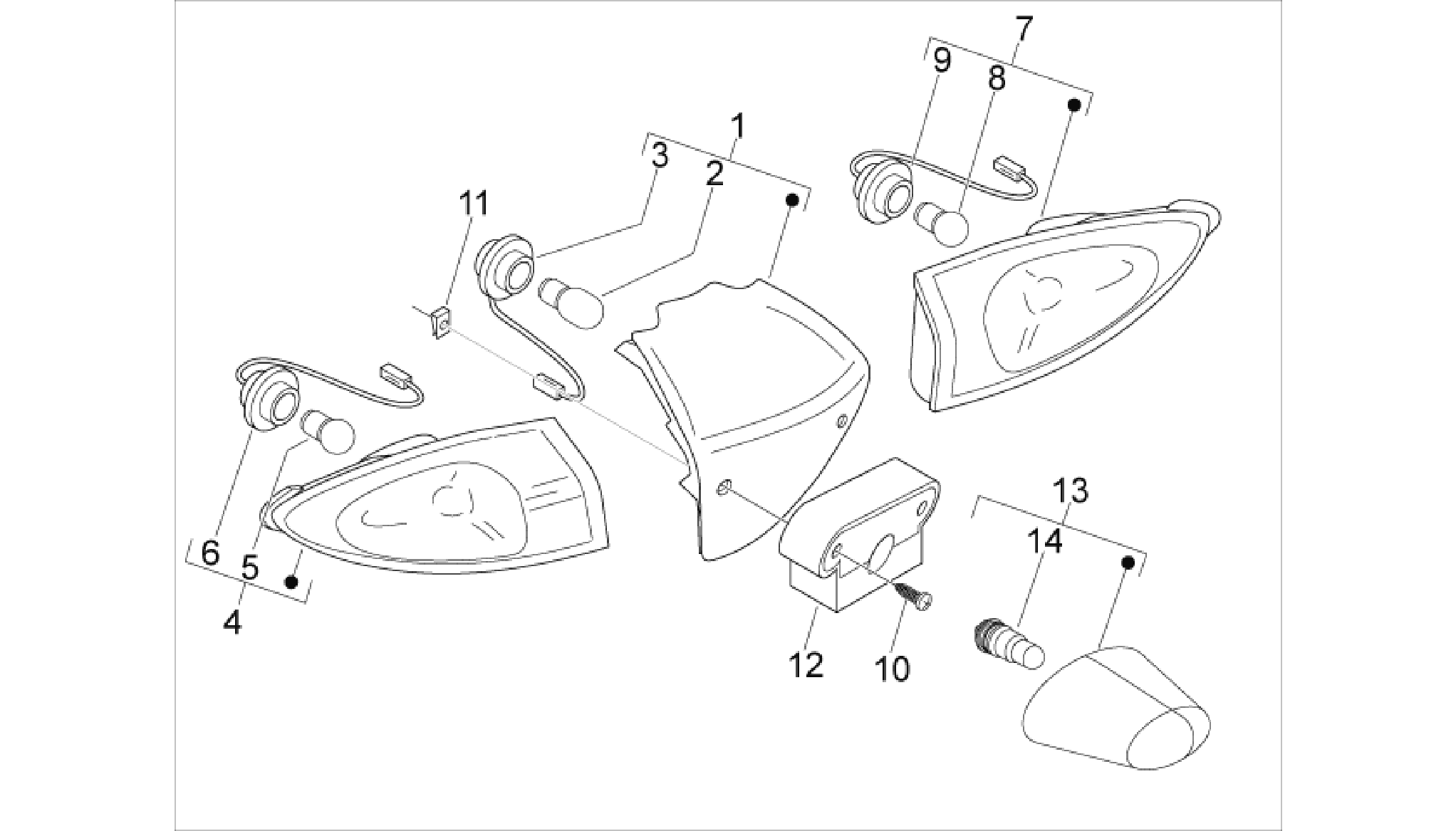 Rear headlamps - Turn signal lamps