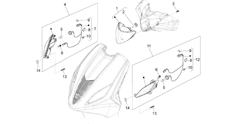Front headlamps - Turn signal lamps