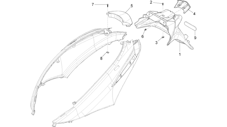 Rear cover - Splash guard