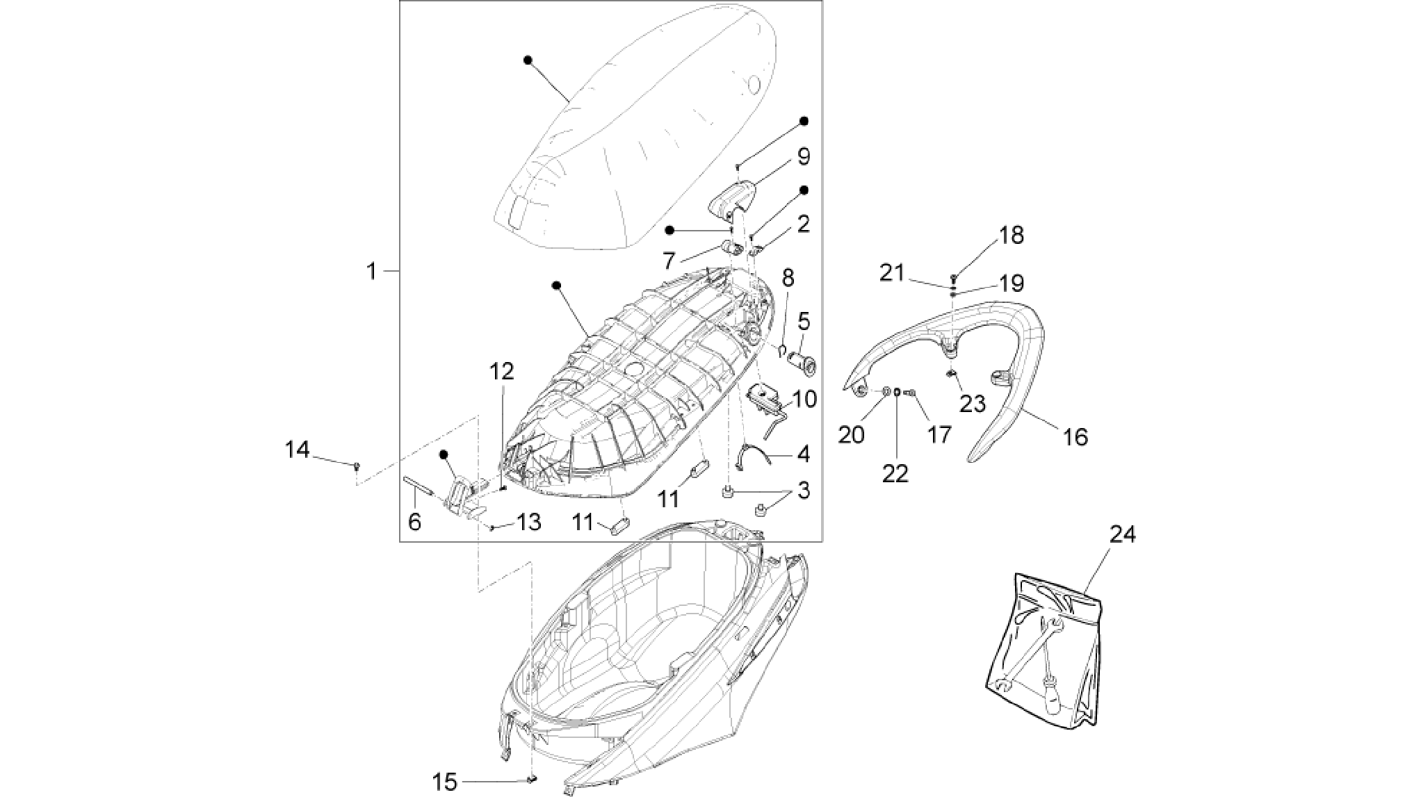 Saddle/seats