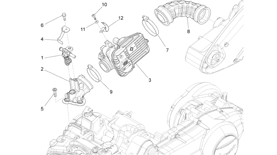Throttle body - Injector - Induction joint