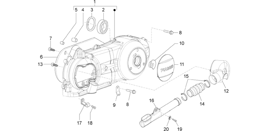 Crankcase cover - Crankcase cooling