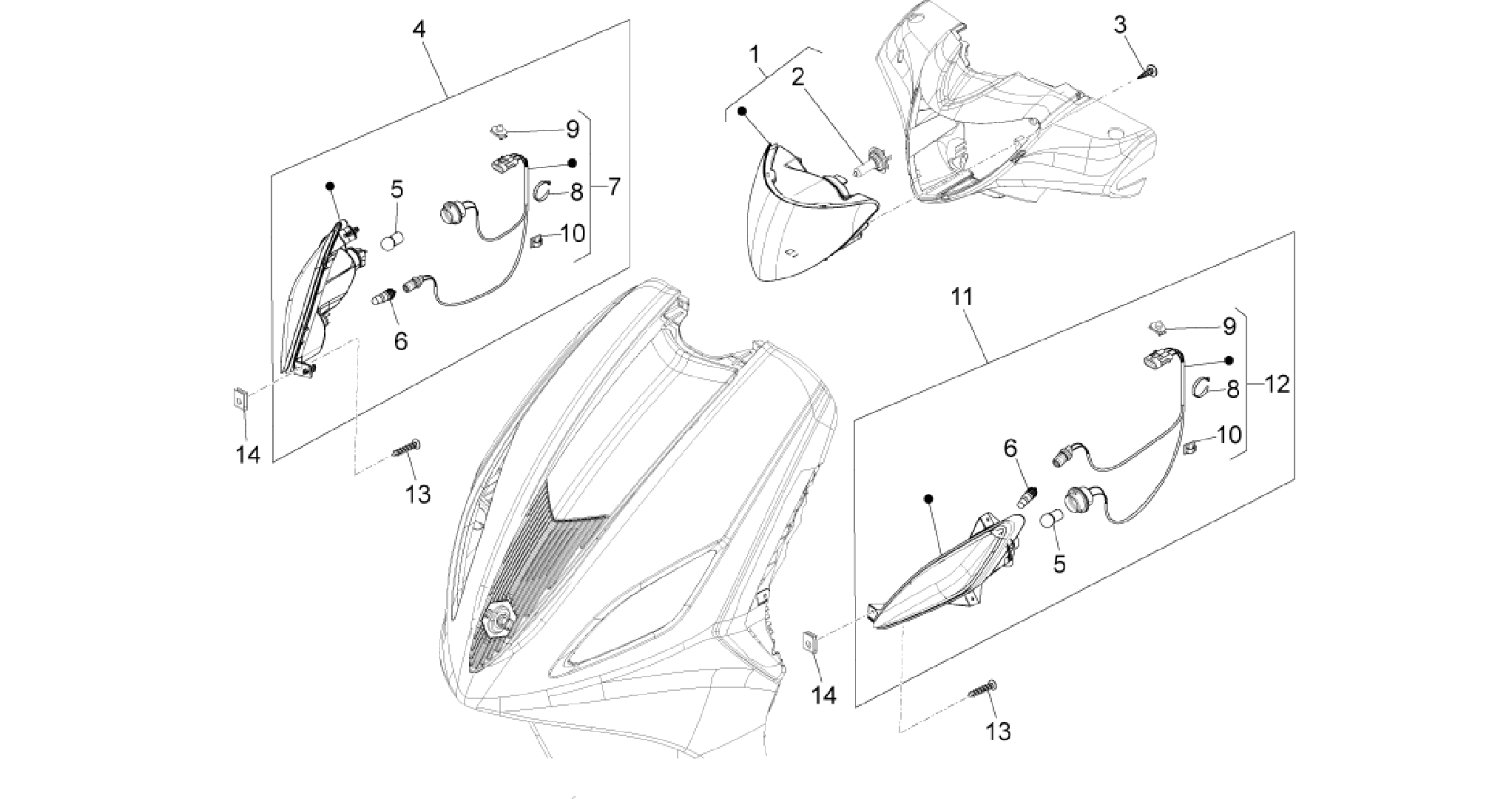 Front headlamps - Turn signal lamps