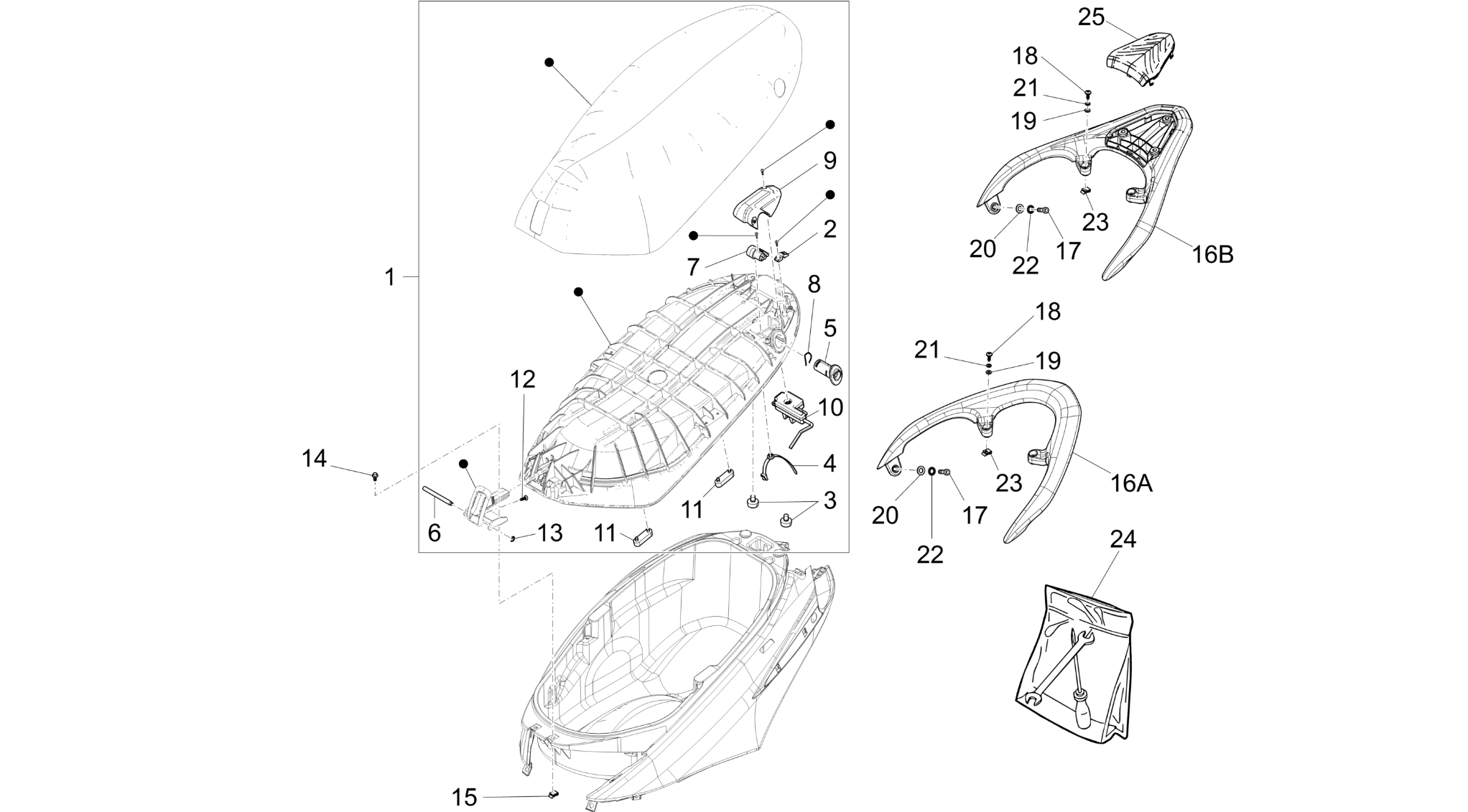 Saddle/seats