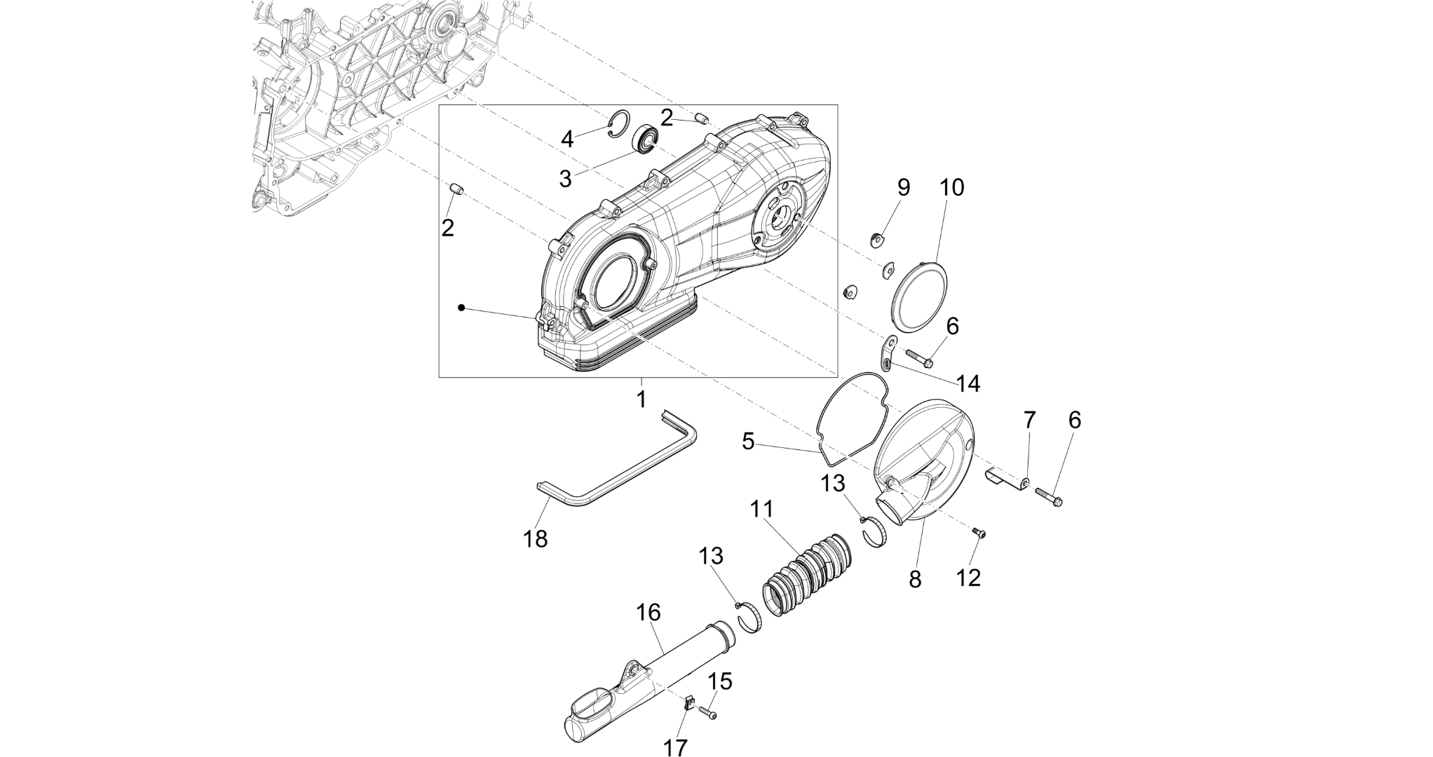 Crankcase cover - Crankcase cooling