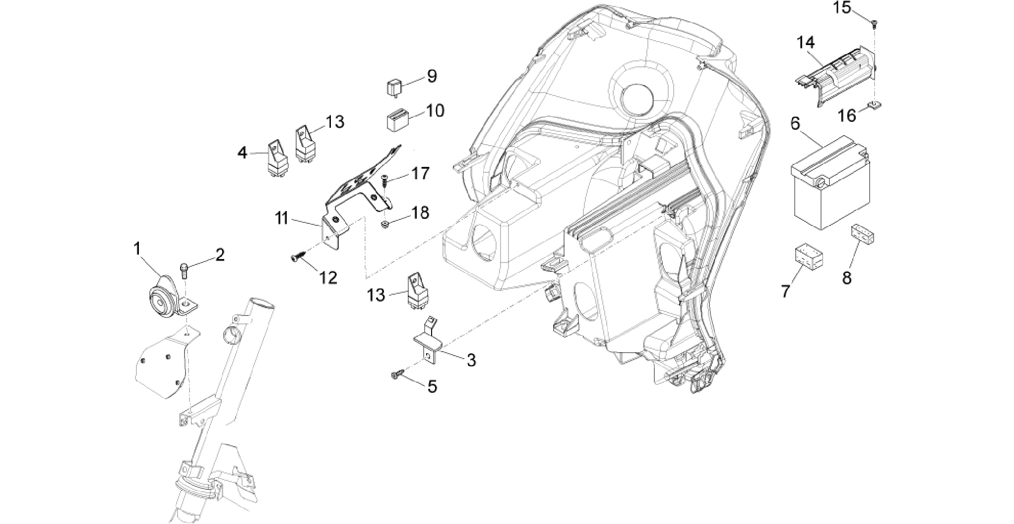 Remote control switches - Battery - Horn
