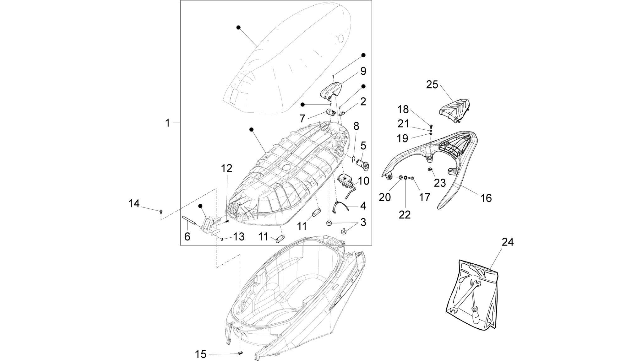 Saddle/seats