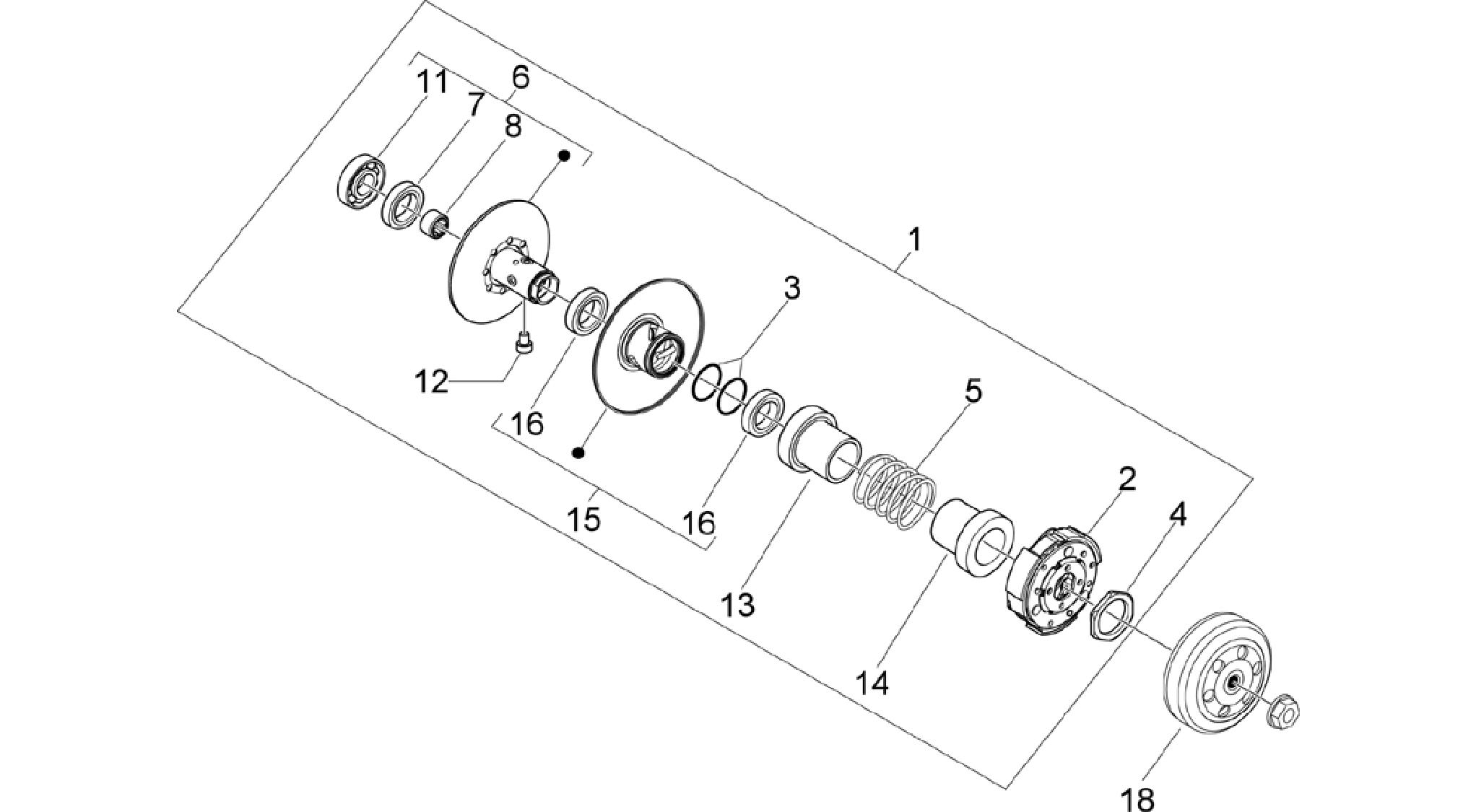 Driven pulley