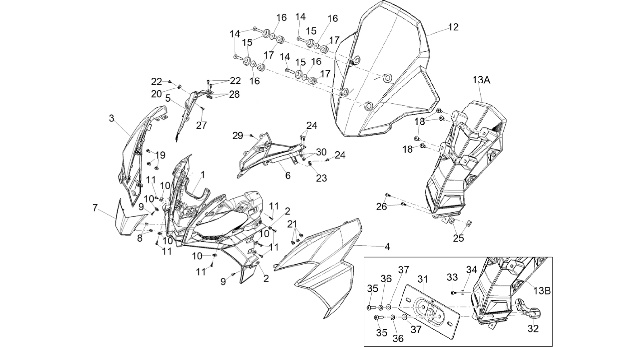 Front shield