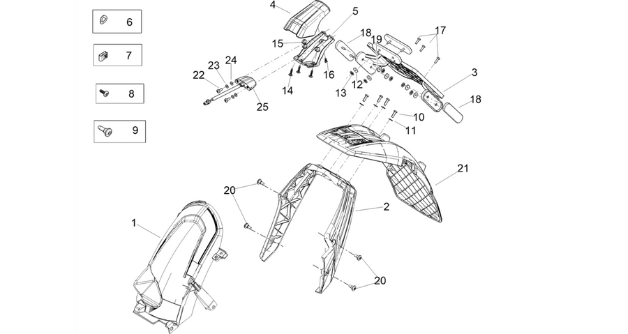 Rear mudguard