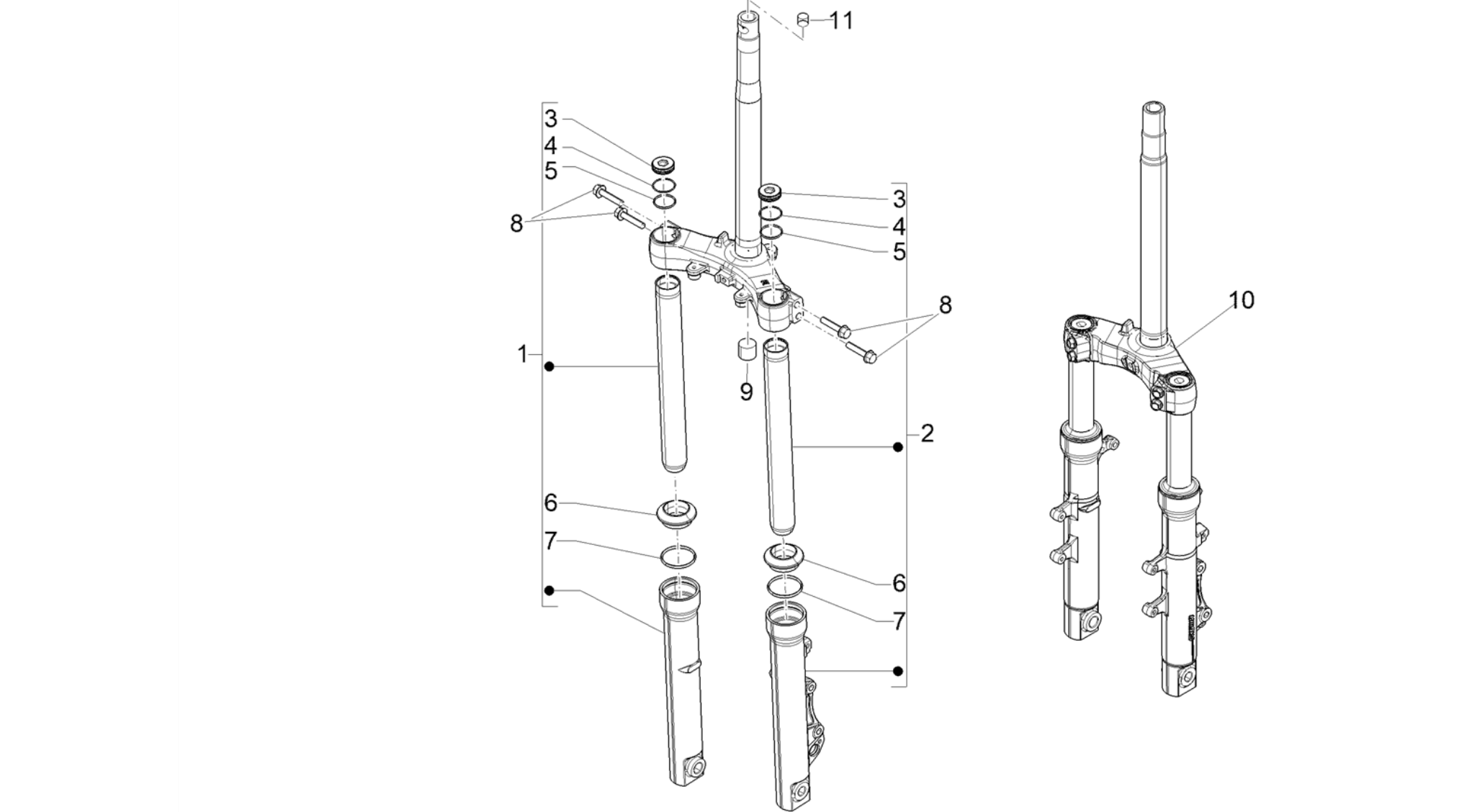 Front fork Showa