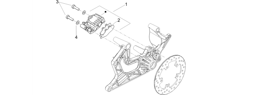 Rear brake caliper