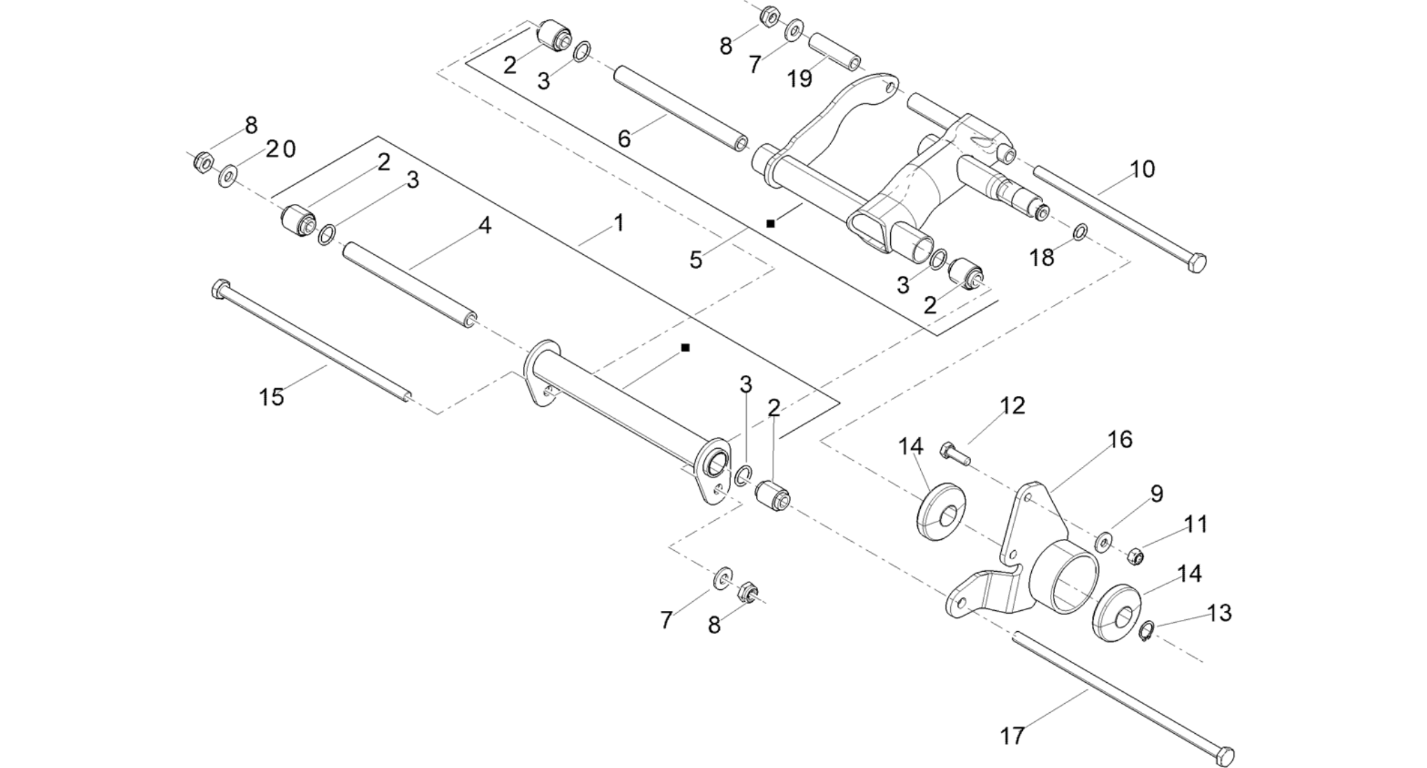 Swinging arm