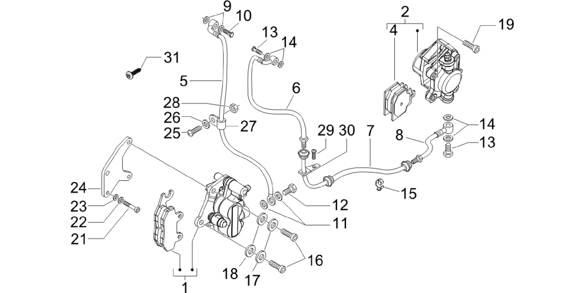 Brakes pipes - Calipers
