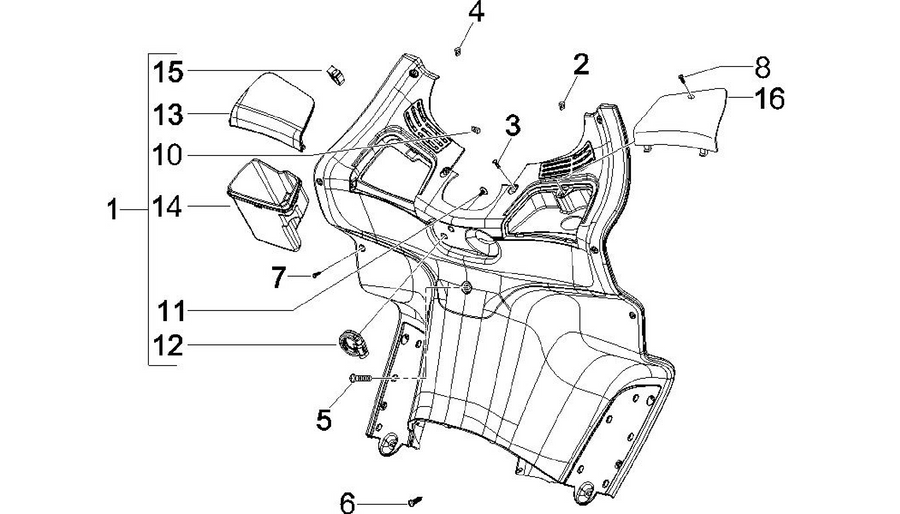 Front glove-box - Knee-guard panel