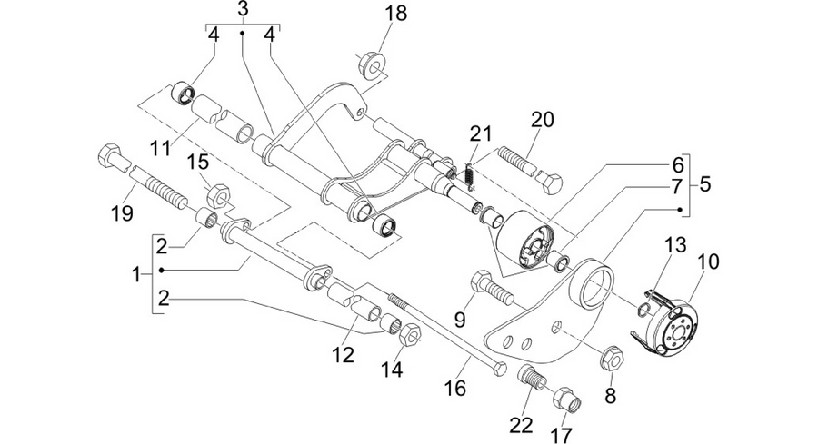 Swinging arm