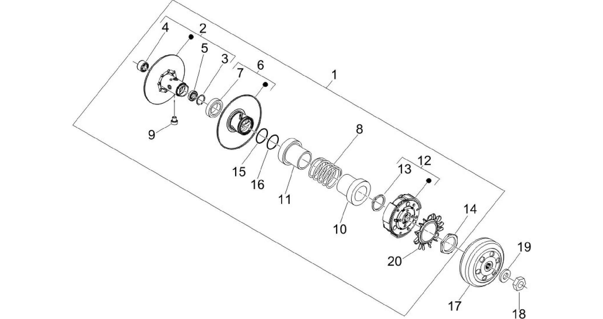 Driven pulley