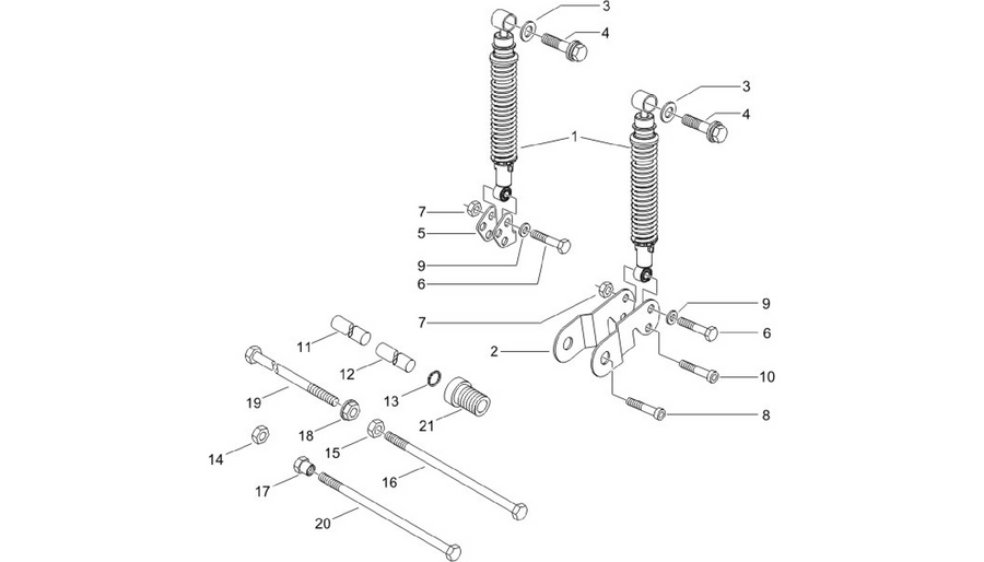 Rear suspension - Shock absorber/s