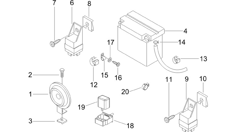 Remote control switches - Battery - Horn