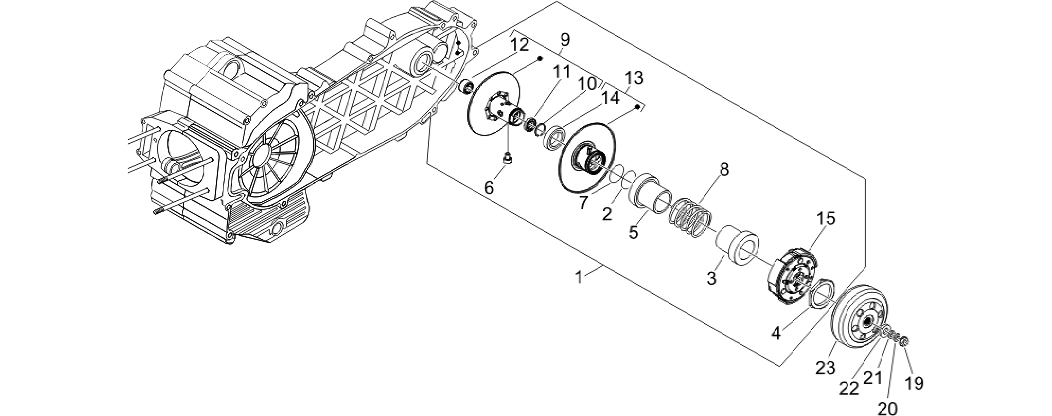Driven pulley